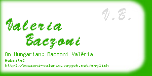 valeria baczoni business card