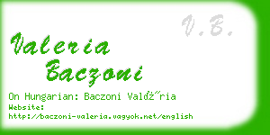 valeria baczoni business card